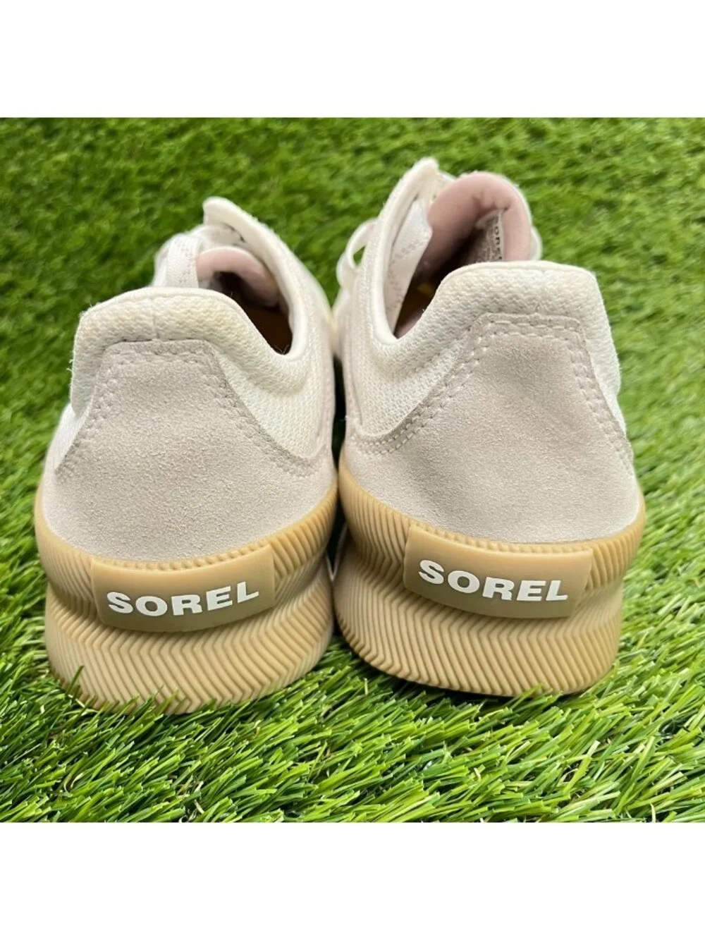 Sorel Out 'N About Plus Womens Size 8 Ivory Gray Athletic Running Shoes Sneakers